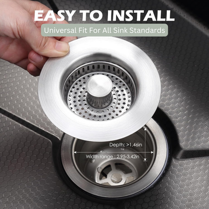 3-in-1 Sink Stopper & Strainer